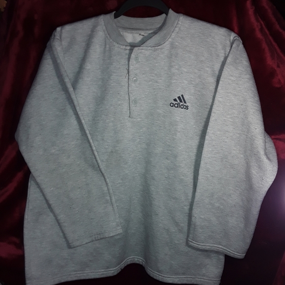 Adidas Button-Up Crewneck Sweater - Picture 2 of 7
